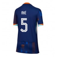 Netherlands Nathan Ake #5 Replica Away Shirt Ladies Euro 2024 Short Sleeve